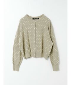 mizuiro ind / ミズイロインド カーディガン・ボレロ | mizuiro ind ドットJQクルーネックカーディガン