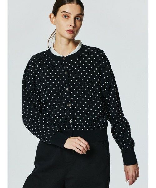 mizuiro ind / ミズイロインド カーディガン・ボレロ | mizuiro ind ドットJQクルーネックカーディガン | 詳細3