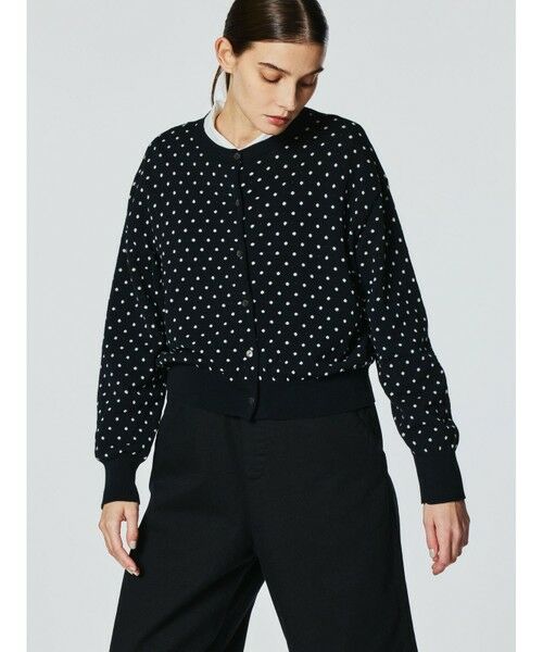 mizuiro ind / ミズイロインド カーディガン・ボレロ | mizuiro ind ドットJQクルーネックカーディガン | 詳細7