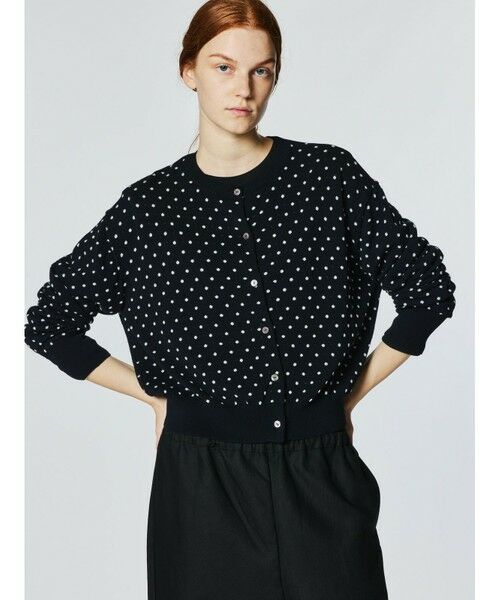 mizuiro ind / ミズイロインド カーディガン・ボレロ | mizuiro ind ドットJQクルーネックカーディガン | 詳細8