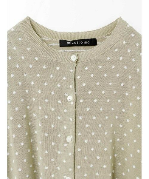 mizuiro ind / ミズイロインド カーディガン・ボレロ | mizuiro ind ドットJQクルーネックカーディガン | 詳細12