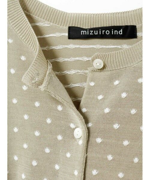 mizuiro ind / ミズイロインド カーディガン・ボレロ | mizuiro ind ドットJQクルーネックカーディガン | 詳細13