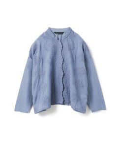 mizuiro ind / ミズイロインド シャツ・ブラウス | mizuiro ind レーススタンドカラーワイドシャツ