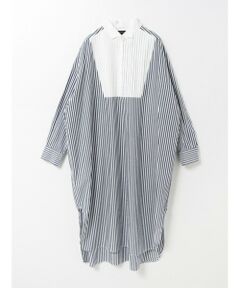 mizuiro ind / ミズイロインド ロング・マキシ丈ワンピース | mizuiro ind タキシードカラーロングシャツワンピース