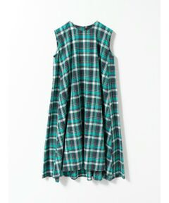 mizuiro ind / ミズイロインド ロング・マキシ丈ワンピース | mizuiro ind マドラスチェックフレアノースリーブワンピース