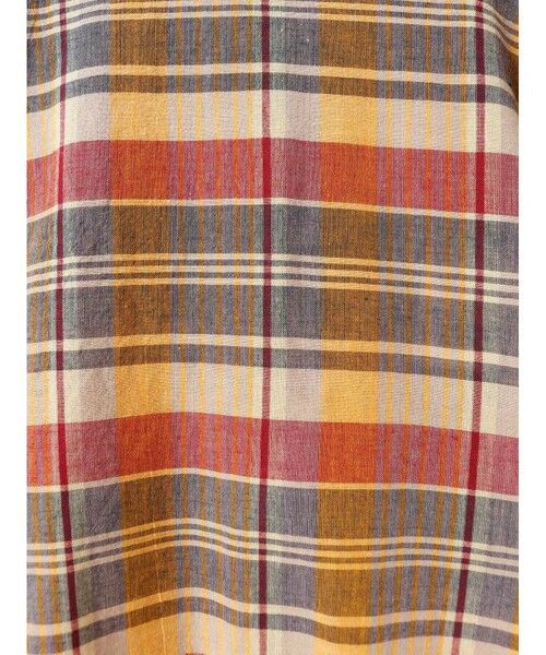 mizuiro ind / ミズイロインド ロング・マキシ丈ワンピース | mizuiro ind マドラスチェックフレアノースリーブワンピース | 詳細1