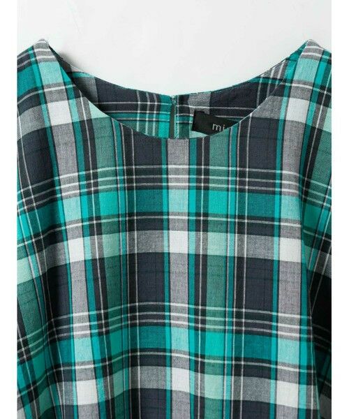 mizuiro ind / ミズイロインド ロング・マキシ丈ワンピース | mizuiro ind マドラスチェックフレアノースリーブワンピース | 詳細3