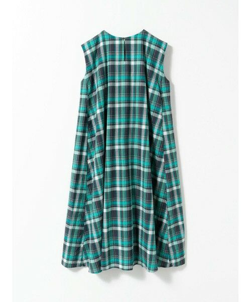 mizuiro ind / ミズイロインド ロング・マキシ丈ワンピース | mizuiro ind マドラスチェックフレアノースリーブワンピース | 詳細5