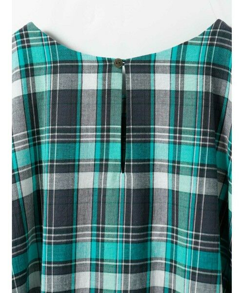 mizuiro ind / ミズイロインド ロング・マキシ丈ワンピース | mizuiro ind マドラスチェックフレアノースリーブワンピース | 詳細6