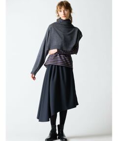 mizuiro ind / ミズイロインド ミニ・ひざ丈スカート | mizuiro ind アシンメトリースカート