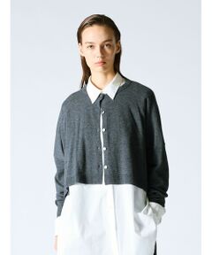 mizuiro ind / ミズイロインド カーディガン・ボレロ | mizuiro ind クルーネックショートカーディガン