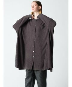 mizuiro ind / ミズイロインド ドレス | mizuiro ind ニットスタンドカラーシャツワンピース