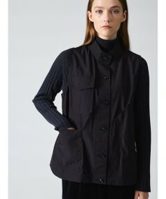 mizuiro ind / ミズイロインド ベスト | mizuiro ind スタンドカラーワークベスト