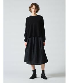 mizuiro ind / ミズイロインド ミニ・ひざ丈スカート | mizuiro ind フラワージャガードスカート