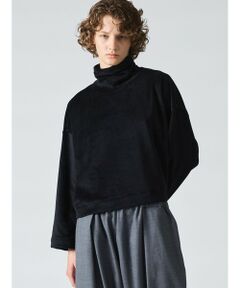 mizuiro ind / ミズイロインド カットソー | mizuiro ind ブラッシュドハイネックショートプルオーバー