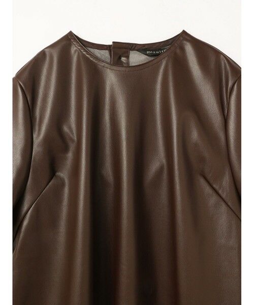 mizuiro ind / ミズイロインド カットソー | mizuiro ind イミテーションレザークルーネックプルオーバー | 詳細3