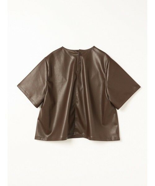 mizuiro ind / ミズイロインド カットソー | mizuiro ind イミテーションレザークルーネックプルオーバー | 詳細6