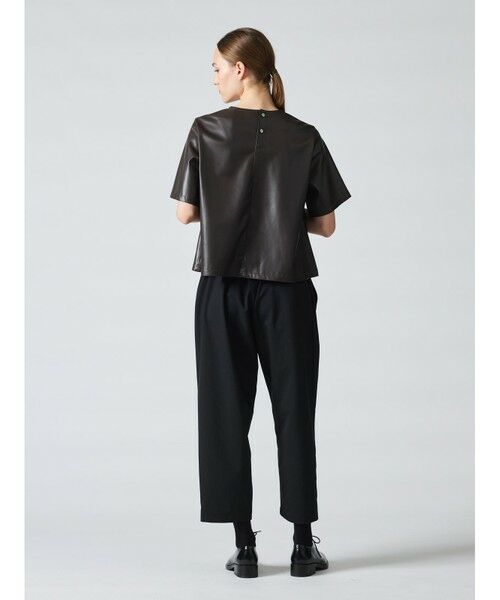 mizuiro ind / ミズイロインド カットソー | mizuiro ind イミテーションレザークルーネックプルオーバー | 詳細16