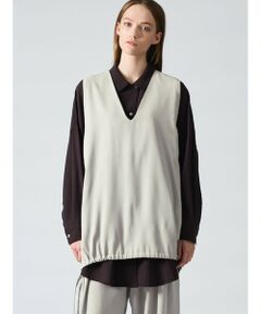 mizuiro ind / ミズイロインド ベスト | mizuiro ind T/WツイルVネックベスト