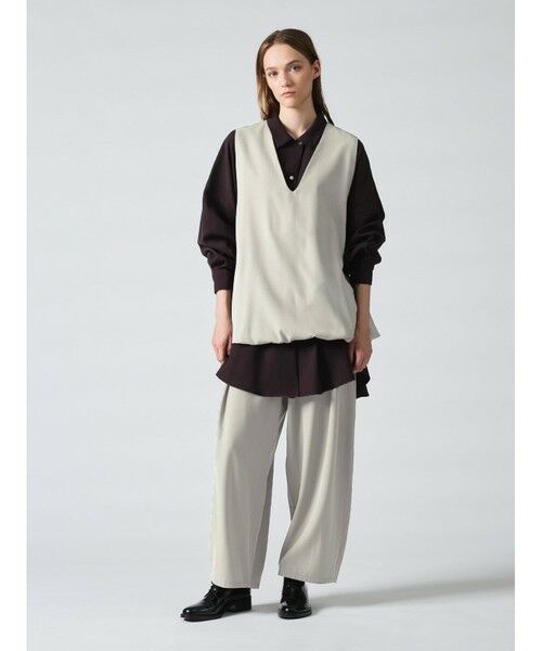 mizuiro ind / ミズイロインド ベスト | mizuiro ind T/WツイルVネックベスト | 詳細7