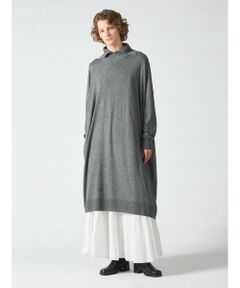 mizuiro ind / ミズイロインド ロング・マキシ丈ワンピース | mizuiro ind ワイドタートルネックワンピース