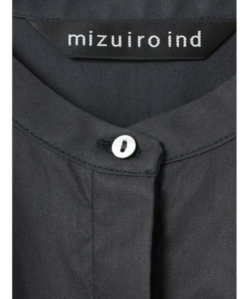 mizuiro ind / ミズイロインド シャツ・ブラウス | mizuiro ind スタンドカラーAラインシャツ | 詳細1