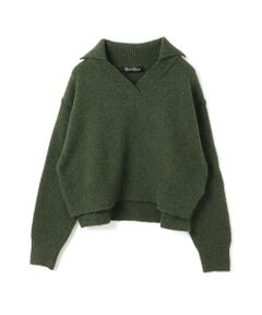 mizuiro ind / ミズイロインド ニット・セーター | mizuiro ind スキッパーハンドステッチショートプルオーバー