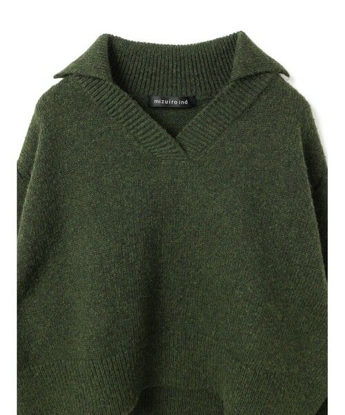 mizuiro ind / ミズイロインド ニット・セーター | mizuiro ind スキッパーハンドステッチショートプルオーバー | 詳細3