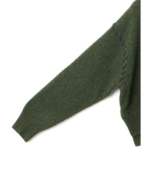 mizuiro ind / ミズイロインド ニット・セーター | mizuiro ind スキッパーハンドステッチショートプルオーバー | 詳細4