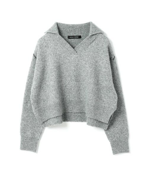 mizuiro ind / ミズイロインド ニット・セーター | mizuiro ind スキッパーハンドステッチショートプルオーバー | 詳細9