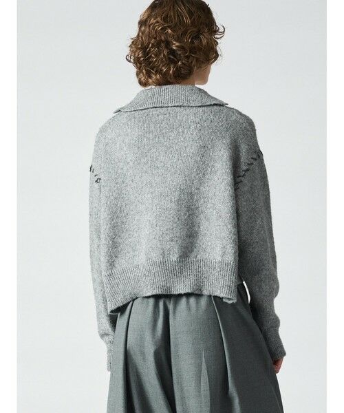mizuiro ind / ミズイロインド ニット・セーター | mizuiro ind スキッパーハンドステッチショートプルオーバー | 詳細12
