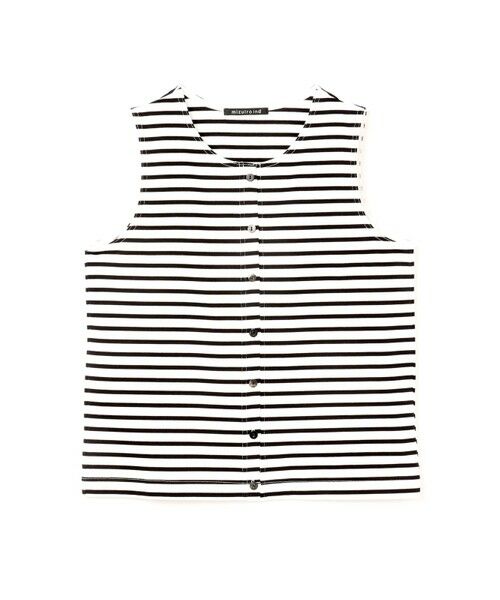 mizuiro ind / ミズイロインド ベスト | mizuiro ind ボーダー クルーネックベスト | 詳細3