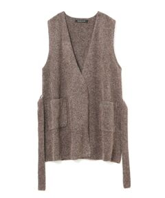 mizuiro ind / ミズイロインド ドレス | mizuiro ind ベルト付きVネックジレ