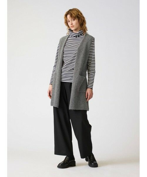 mizuiro ind / ミズイロインド ドレス | mizuiro ind ベルト付きVネックジレ | 詳細11