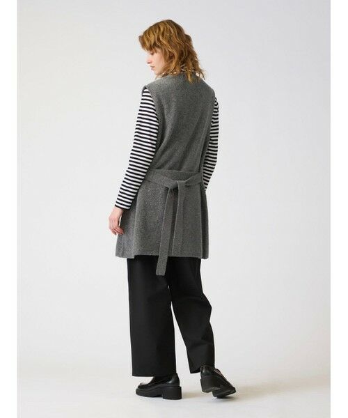 mizuiro ind / ミズイロインド ドレス | mizuiro ind ベルト付きVネックジレ | 詳細12