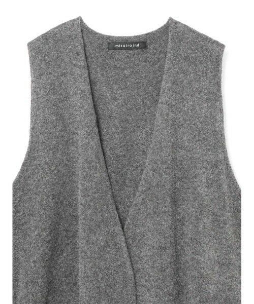 mizuiro ind / ミズイロインド ドレス | mizuiro ind ベルト付きVネックジレ | 詳細15