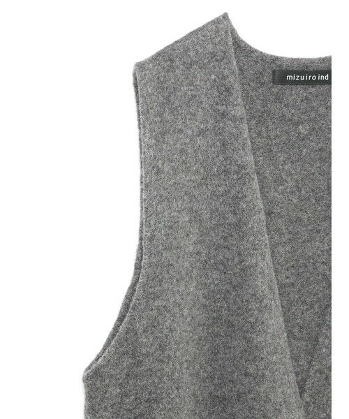 mizuiro ind / ミズイロインド ドレス | mizuiro ind ベルト付きVネックジレ | 詳細16
