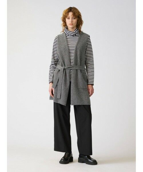 mizuiro ind / ミズイロインド ドレス | mizuiro ind ベルト付きVネックジレ | 詳細7