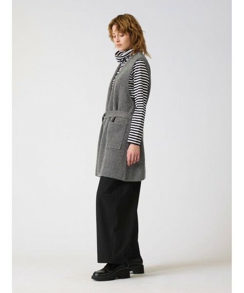 mizuiro ind / ミズイロインド ドレス | mizuiro ind ベルト付きVネックジレ | 詳細9