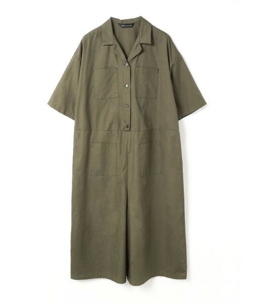mizuiro ind / ミズイロインド ロング・マキシ丈ワンピース | mizuiro ind ワークオールインワン(カーキ(color24))