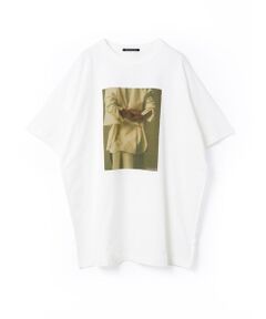 mizuiro ind プリントワイドTシャツ