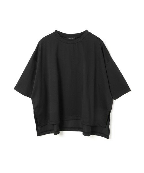 セール】 mizuiro ind ワイドクルーネックハーフスリーブプルオーバー 