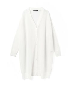 mizuiro ind / ミズイロインド ニット・セーター | mizuiro ind メッシュ柄Vネックロングカーディガン