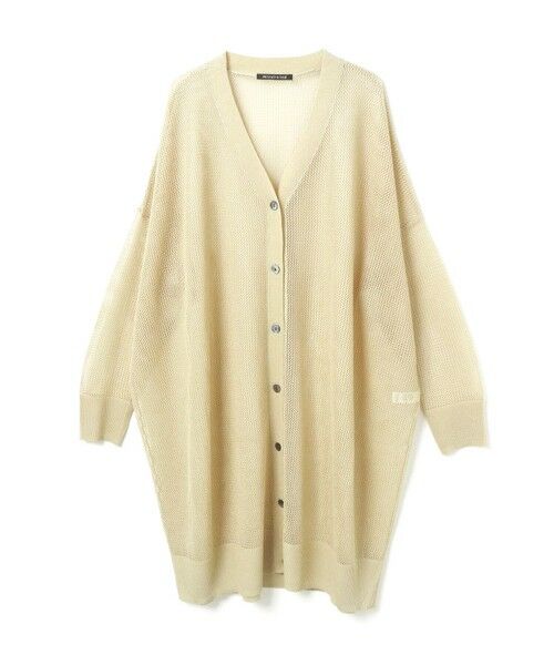 完売品　2024年モデル　ミズイロインド メッシュ柄Vネックロングカーディガン 完売品 2024年モデル ミズイロインド メッシュ柄Vネックロング