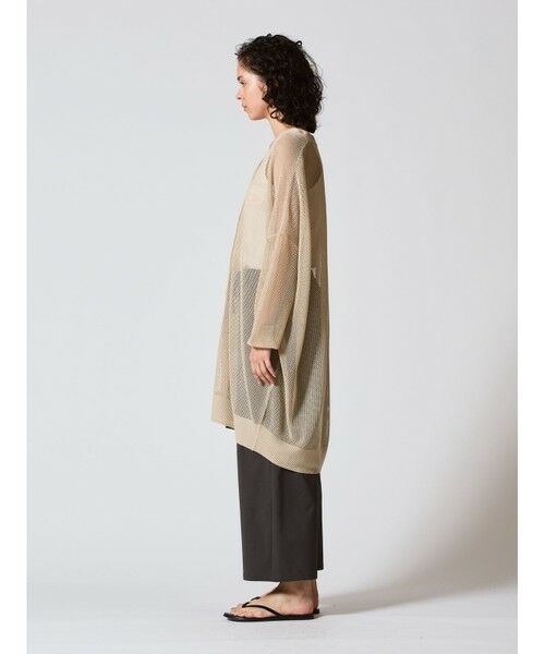 mizuiro ind / ミズイロインド ニット・セーター | mizuiro ind メッシュ柄Vネックロングカーディガン | 詳細11