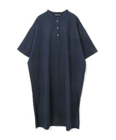 mizuiro ind / ミズイロインド ロング・マキシ丈ワンピース | mizuiro ind ウェーブスタンドカラーワンピース