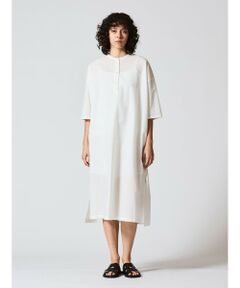 mizuiro ind / ミズイロインド ロング・マキシ丈ワンピース | mizuiro ind ウェーブスタンドカラーワンピース