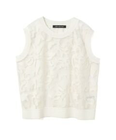 mizuiro ind / ミズイロインド ベスト | mizuiro ind クロシェットネット刺繍ベスト