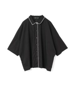 mizuiro ind / ミズイロインド シャツ・ブラウス | mizuiro ind ブランケットステッチワイドシャツ