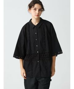 mizuiro ind / ミズイロインド シャツ・ブラウス | mizuiro ind バテンレースワイドシャツ